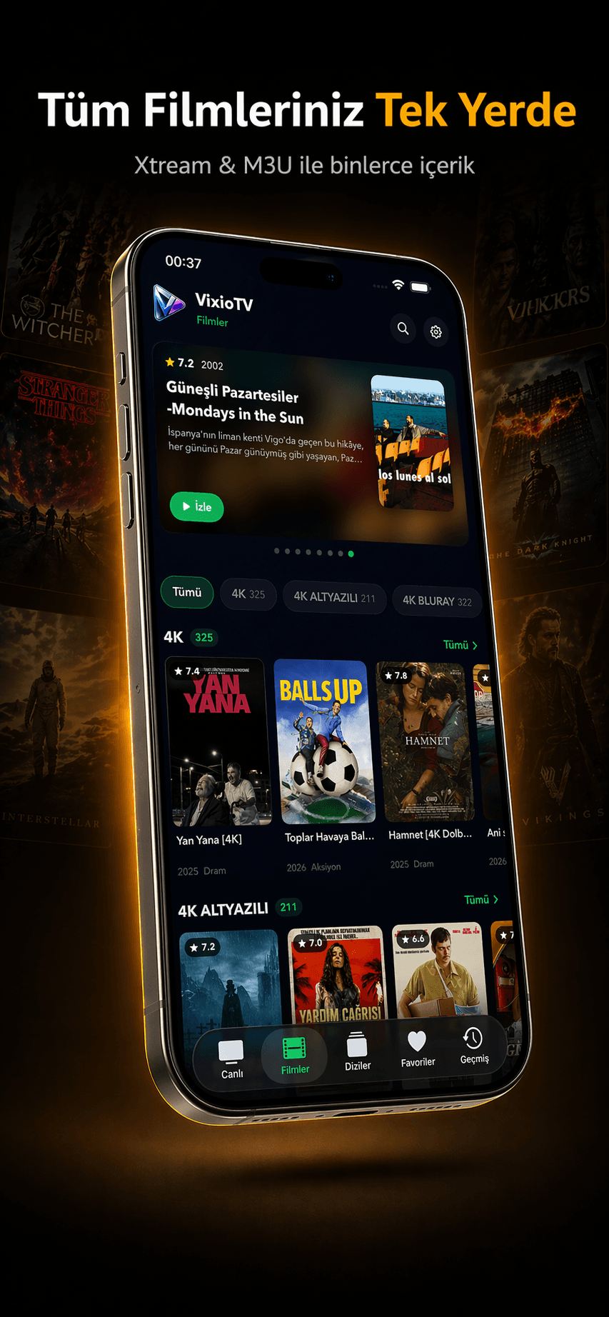 Kendi IPTV listeniz. Apple standartlarında bir oynatıcı.